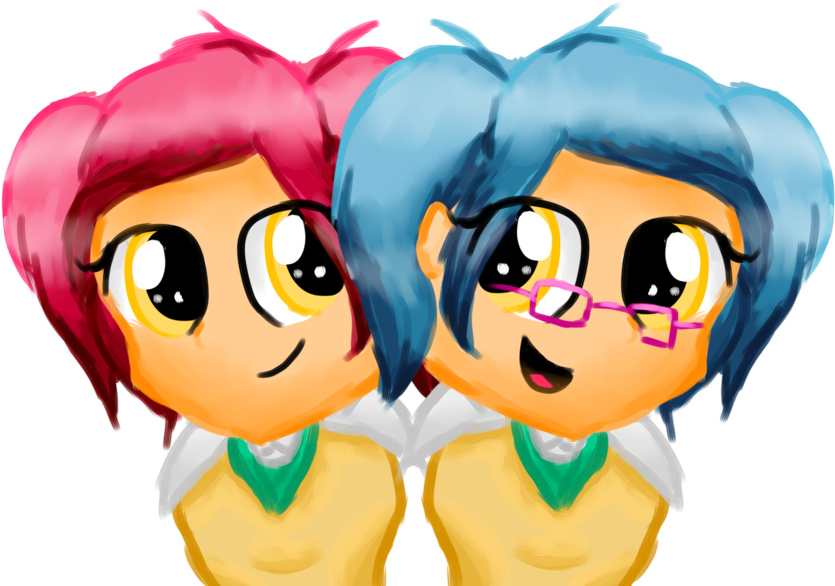 Sisters [goodbye Goanimate] By Chibispecials - Cartoon - (1024x666) Png ...